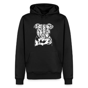American Bully Portrait Hunde Hund Wilsigns - Männer Premium Bio Hoodie - Schwarz - Vorne - Nico (187cm)