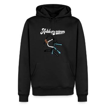 Fahrrad Rennrad Design - Männer Premium Bio Hoodie - Schwarz - Vorne - Nico (187cm)