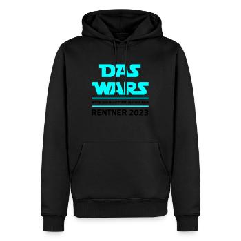 Das Wars Rentner 2023 - Männer Premium Bio Hoodie - Schwarz - Vorne - Nico (187cm)
