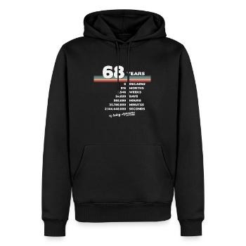 68. Geburtstag Vintage 68 Jahre alt Retro 816 - Männer Premium Bio Hoodie - Schwarz - Vorne - Nico (187cm)