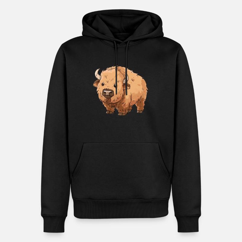 1 - Männer Premium Bio Hoodie - Schwarz