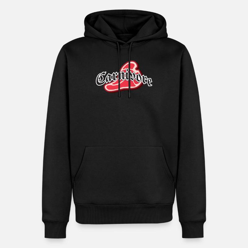 Carnivore - Fleischfresser - Beef - Steak - Männer Premium Bio Hoodie - Schwarz