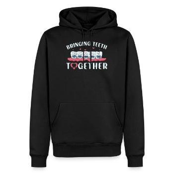 Braces Dentist Funny Orthodontist - Männer Premium Bio Hoodie - Schwarz - Vorne - Nico (187cm)