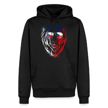 République tchèque - Sweat à capuche Premium bio Homme - noir - Devant - Nico (187cm)