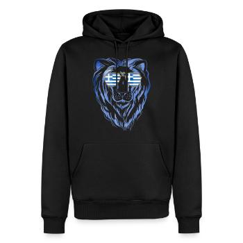 Griechenland - Männer Premium Bio Hoodie - Schwarz - Vorne - Nico (187cm)