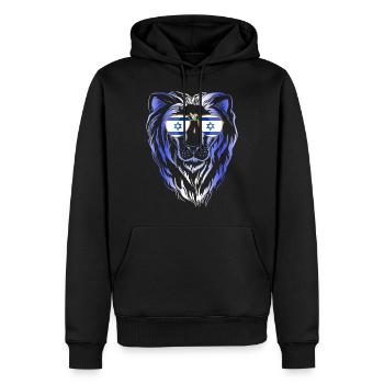 Israel - Männer Premium Bio Hoodie - Schwarz - Vorne - Nico (187cm)