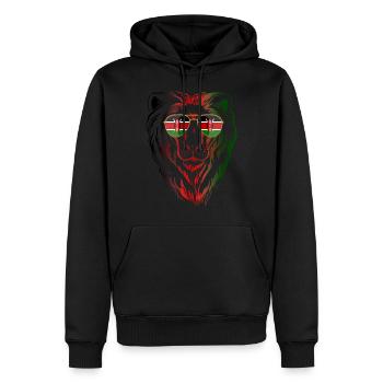 Kenia - Männer Premium Bio Hoodie - Schwarz - Vorne - Nico (187cm)