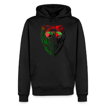 Martinique - Männer Premium Bio Hoodie - Schwarz - Vorne - Nico (187cm)