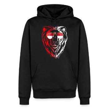 Monaco - Männer Premium Bio Hoodie - Schwarz - Vorne - Nico (187cm)