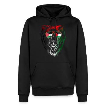 Palestine - Sweat à capuche Premium bio Homme - noir - Devant - Nico (187cm)