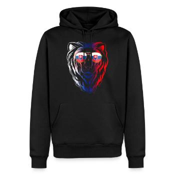 Slovaquie - Sweat à capuche Premium bio Homme - noir - Devant - Nico (187cm)