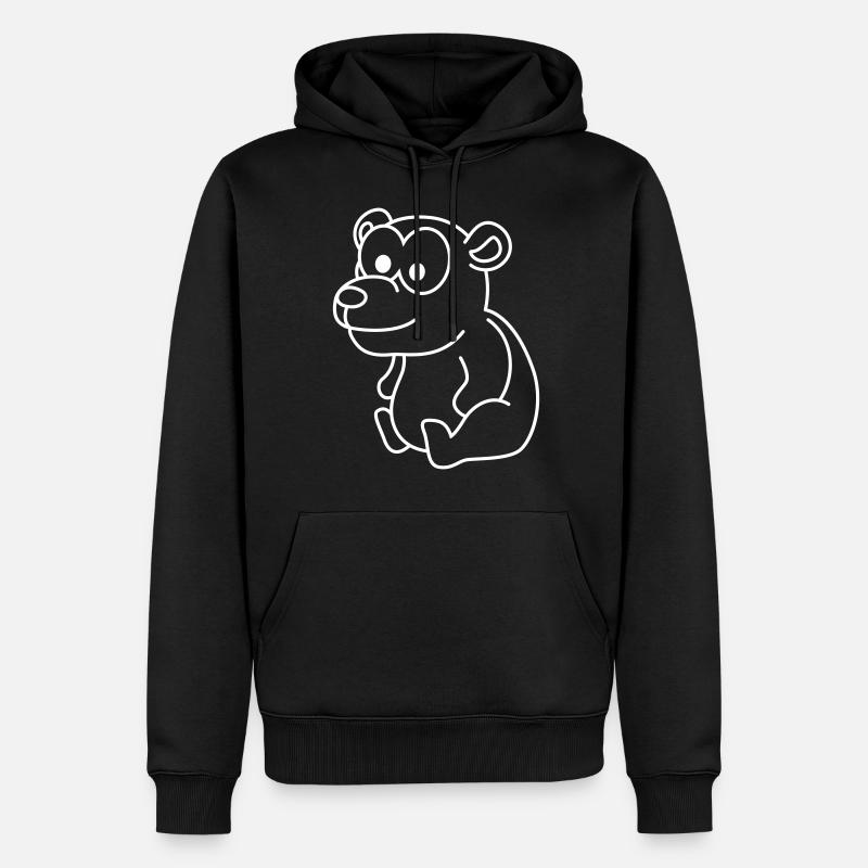 Bear Comic - Men’s Premium Organic Hoodie - black