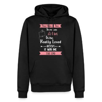 My Book smells Better than your Tablet - Männer Premium Bio Hoodie - Schwarz - Vorne - Nico (187cm)