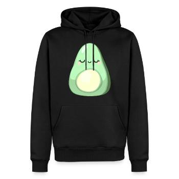 Chillende Avocado - Männer Premium Bio Hoodie - Schwarz - Vorne - Nico (187cm)