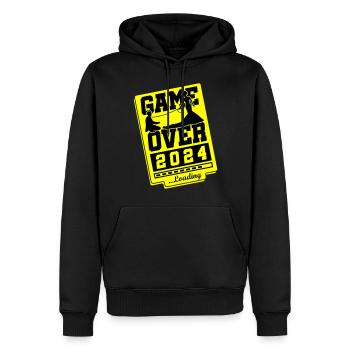 Wedding Loading 2024 Game Over - Men’s Premium Organic Hoodie - black - Front - Nico (187cm)