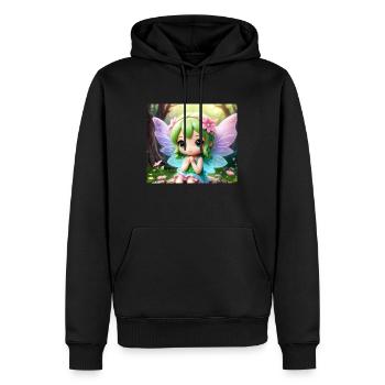 Fée by H - Sweat à capuche Premium bio Homme - noir - Devant - Nico (187cm)