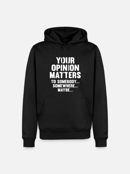 Votre opinion compte - Sweat à capuche Premium bio Homme - noir