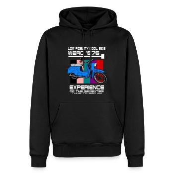 Simson Schwalbe KR 51 - Männer Premium Bio Hoodie - Schwarz - Vorne - Nico (187cm)