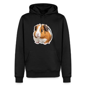 Adorable cochon d’Inde - Sweat à capuche Premium bio Homme - noir - Devant - Nico (187cm)