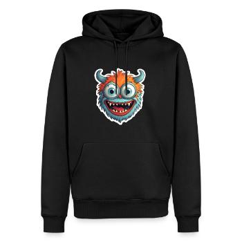 Halloween Monster - Männer Premium Bio Hoodie - Schwarz - Vorne - Nico (187cm)