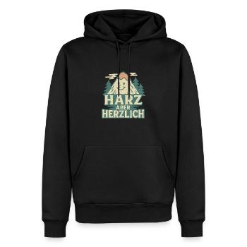 Harz I Brocken Brockenbahn Walpurgis Motiv - Männer Premium Bio Hoodie - Schwarz - Vorne - Nico (187cm)