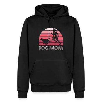 Canicross Running avec Chien Canicross Femmes - Sweat à capuche Premium bio Homme - noir - Devant - Nico (187cm)