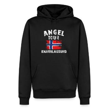 KNARRLAGSUND Angel Tour Norvège personnalisable - Sweat à capuche Premium bio Homme - noir - Devant - Nico (187cm)