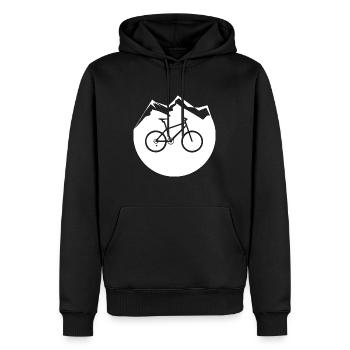 Kreis - Berg - Radfahren - (4) - Männer Premium Bio Hoodie - Schwarz - Vorne - Nico (187cm)