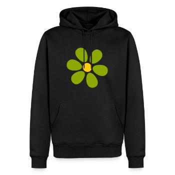 Fleur verte, fleur verte, fleurs vertes, jour de la Saint-Patrick - Sweat à capuche Premium bio Homme - noir - Devant - Nico (187cm)