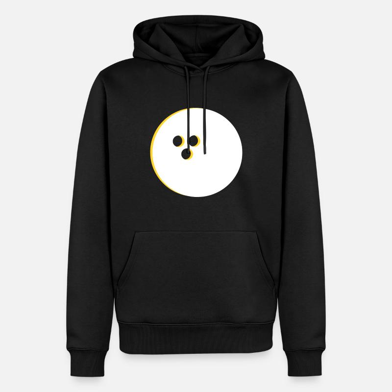 Bowlingkugel, Bowling - Männer Premium Bio Hoodie - Schwarz