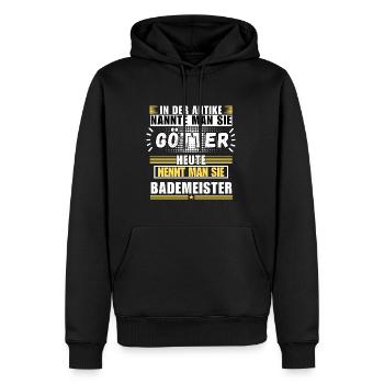 Gods in Antiquity. Today lifeguard - Men’s Premium Organic Hoodie - black - Front - Nico (187cm)