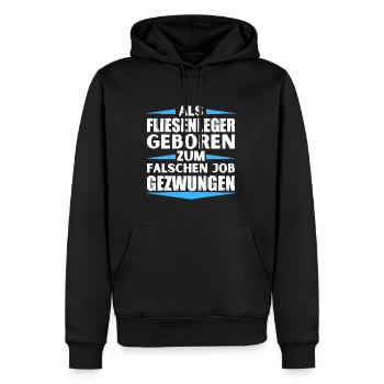 Tiler a décroché le mauvais emploi - Sweat à capuche Premium bio Homme - noir - Devant - Nico (187cm)