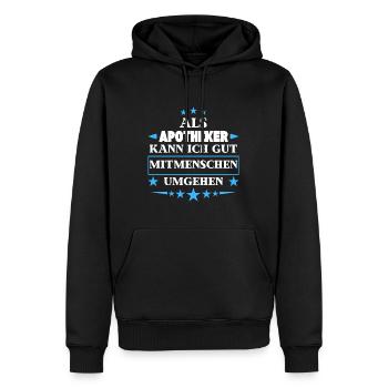 Als Apotheker Mitmenschen Umgehen. - Männer Premium Bio Hoodie - Schwarz - Vorne - Nico (187cm)