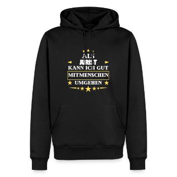 Traiter avec ses semblables en tant qu'avocat. - Sweat à capuche Premium bio Homme - noir - Devant - Nico (187cm)