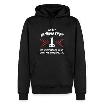 Werkzeug - Männer Premium Bio Hoodie - Schwarz - Vorne - Nico (187cm)