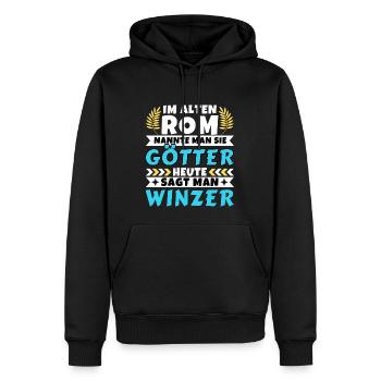 Im alten Rom waren Sie Götter. Heute Winzer - Männer Premium Bio Hoodie - Schwarz - Vorne - Nico (187cm)