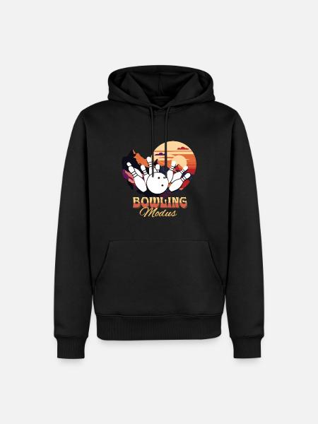 Bowling at sunset - for bowling fans - Men’s Premium Organic Hoodie - black