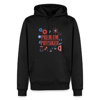 Physique - Sweat à capuche Premium bio Homme - noir - Devant - Nico (187cm)