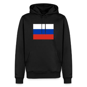 Russian flag - Men’s Premium Organic Hoodie - black - Front - Nico (187cm)