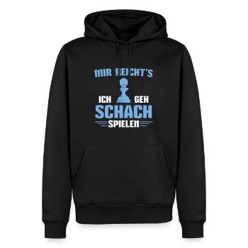 Schach spielen Schachsport Schachspieler - Männer Premium Bio Hoodie - Schwarz - Vorne - Nico (187cm)