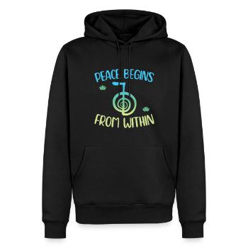 Geschenke für Reiki Meister - Männer Premium Bio Hoodie - Schwarz - Vorne - Nico (187cm)