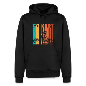 Go Kart - Männer Premium Bio Hoodie - Schwarz - Vorne - Nico (187cm)