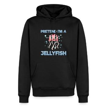 Faites semblant d’être une méduse Qualle Halloween Party - Sweat à capuche Premium bio Homme - noir - Devant - Nico (187cm)
