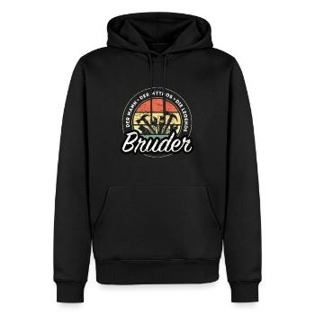 Der Mann Der Mythos Die Legende Handwerker Bruder - Männer Premium Bio Hoodie - Schwarz - Vorne - Nico (187cm)