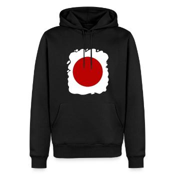 Drapeau du Japon Look Usé Nihon Drapeau Japonais - Sweat à capuche Premium bio Homme - noir - Devant - Nico (187cm)