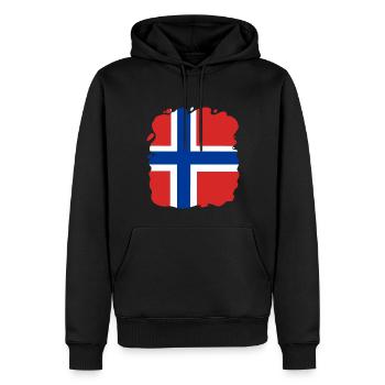 Norwegen Flagge Skandinavien Norwegische Fahne - Männer Premium Bio Hoodie - Schwarz - Vorne - Nico (187cm)