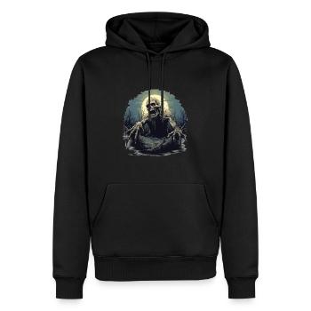 Un zombie se réveille de sa tombe des morts-vivants - Sweat à capuche Premium bio Homme - noir - Devant - Nico (187cm)