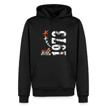 50. Geburtstag - Männer Premium Bio Hoodie - Schwarz - Vorne - Nico (187cm)