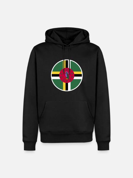 Drapeau dominicain de la Dominique - Sweat à capuche Premium bio Homme - noir