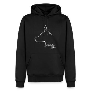 AUSTRALIAN KELPIE chien chiens chien de troupeau Wilsigns - Sweat à capuche Premium bio Homme - noir - Devant - Nico (187cm)